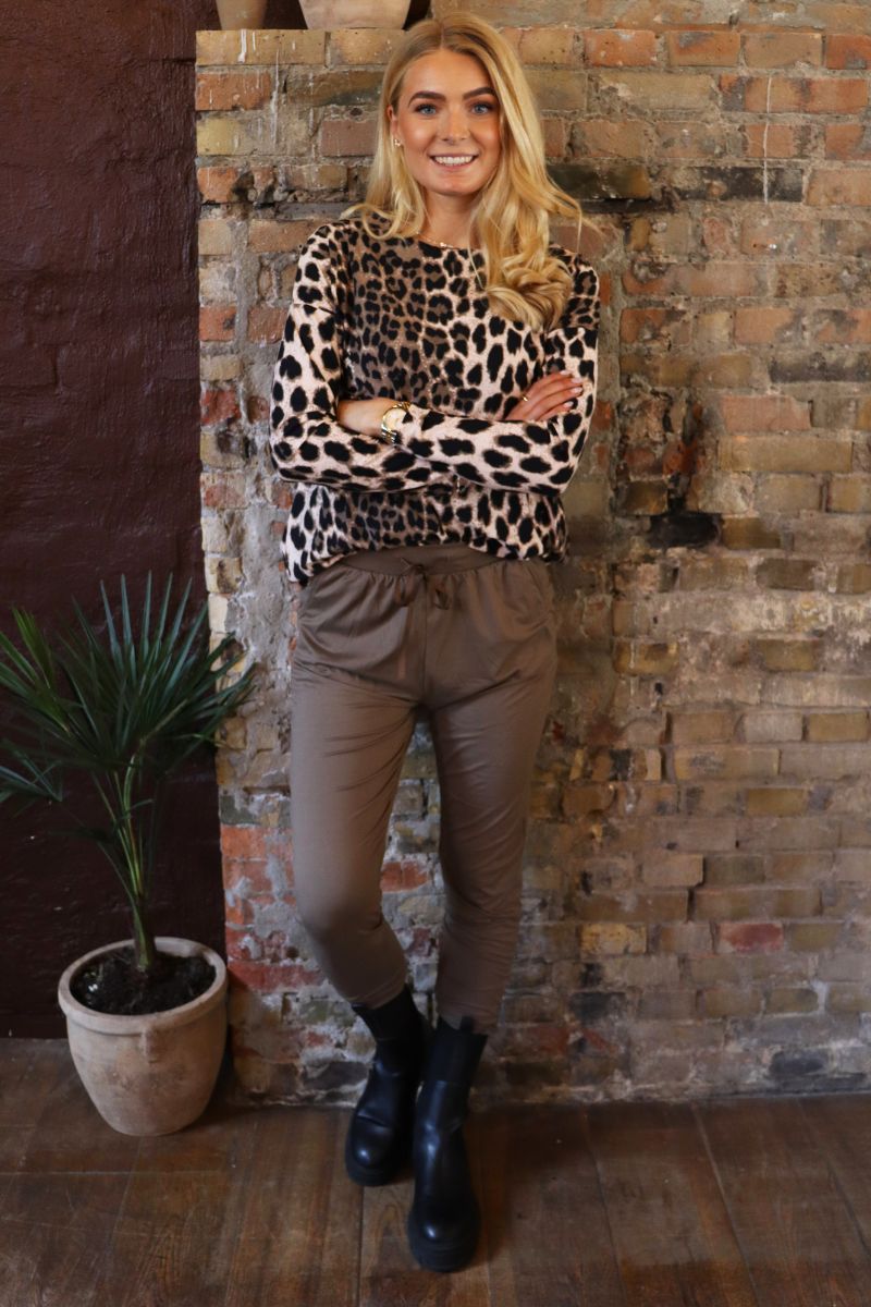 Alma Ls Top | Big Lux Leo Fossil | Bluse fra Liberté