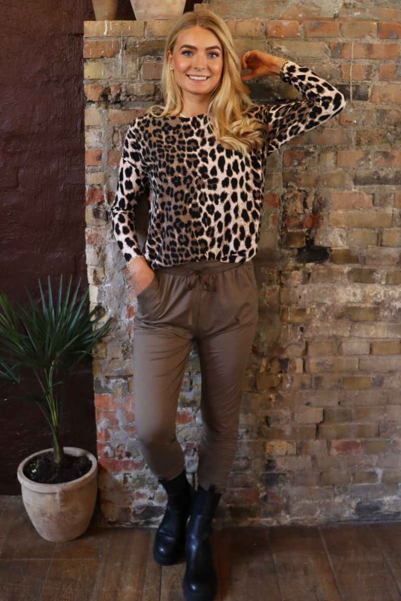 Alma Ls Top | Big Lux Leo Fossil | Bluse fra Liberté