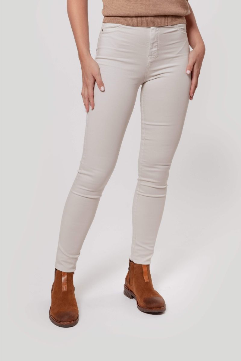 HØY MIDJEBUKSE – BEIGE | TRENDY CHIC HØYMIJE LOUNGEBUKSE