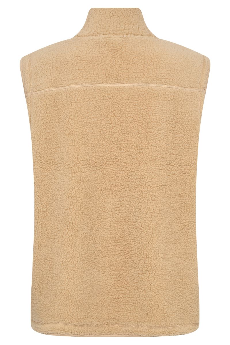 Ada Waistcoat | Sand | Teddy vest fra French Laundry