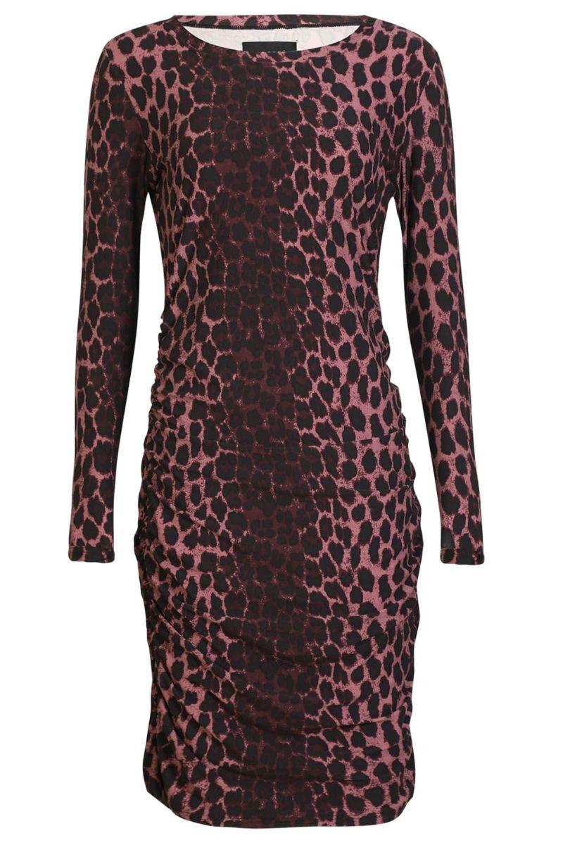 Alma Long Dress | Bordeaux Lux Leo | Kjole fra Liberté