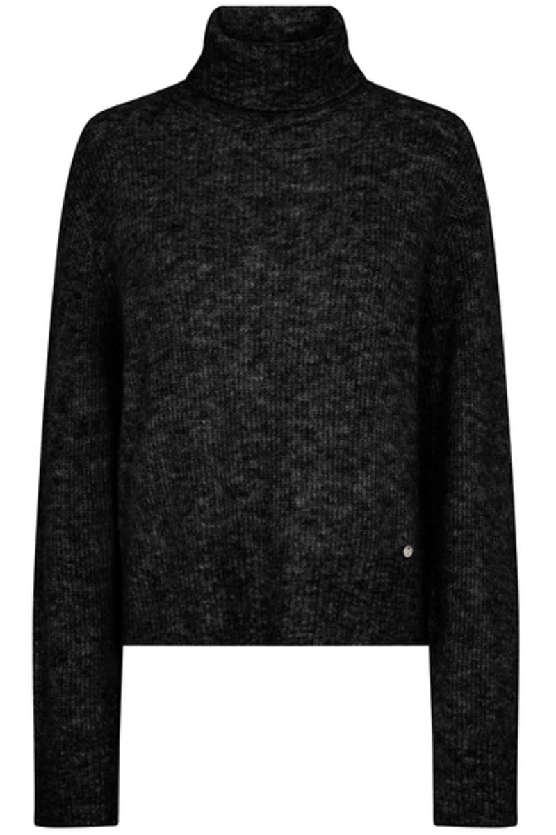 Aidy Thora Rollneck Knit | Black | Strik fra Mos Mosh