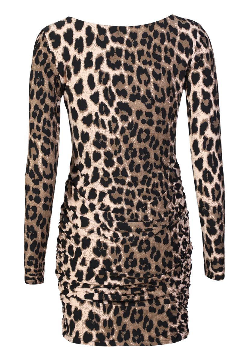 Alma Ls Turn Dress | Big Lux Leo Fossil | Kjole fra Liberté