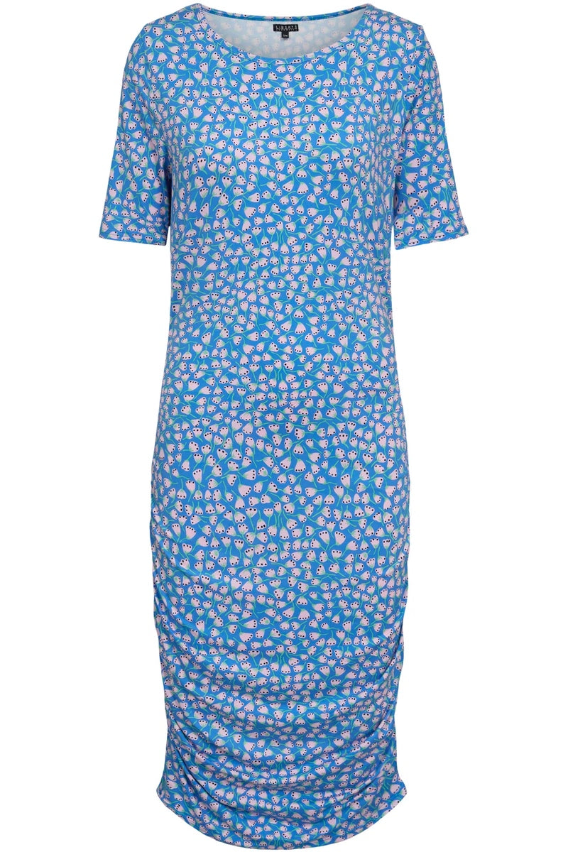 Alma Dress3 | Blue Rosa Flowers | Kjole fra Liberté