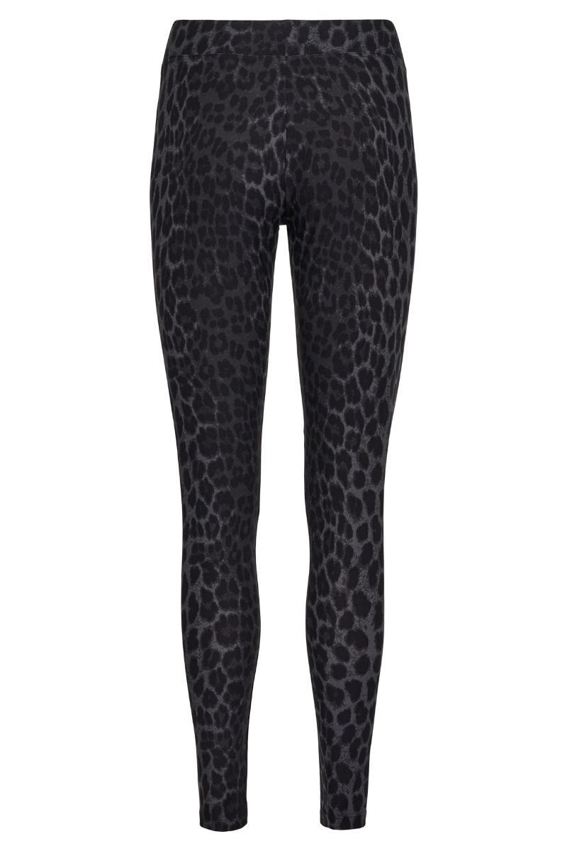 Alma Leggings | Deep Dark Grey Leo | Leggings fra Liberté
