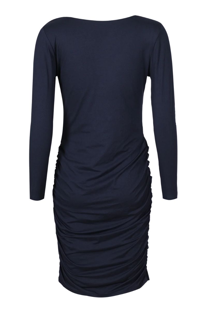 Alma Ls Turn Dress | Dusty Navy | Kjole fra Liberté