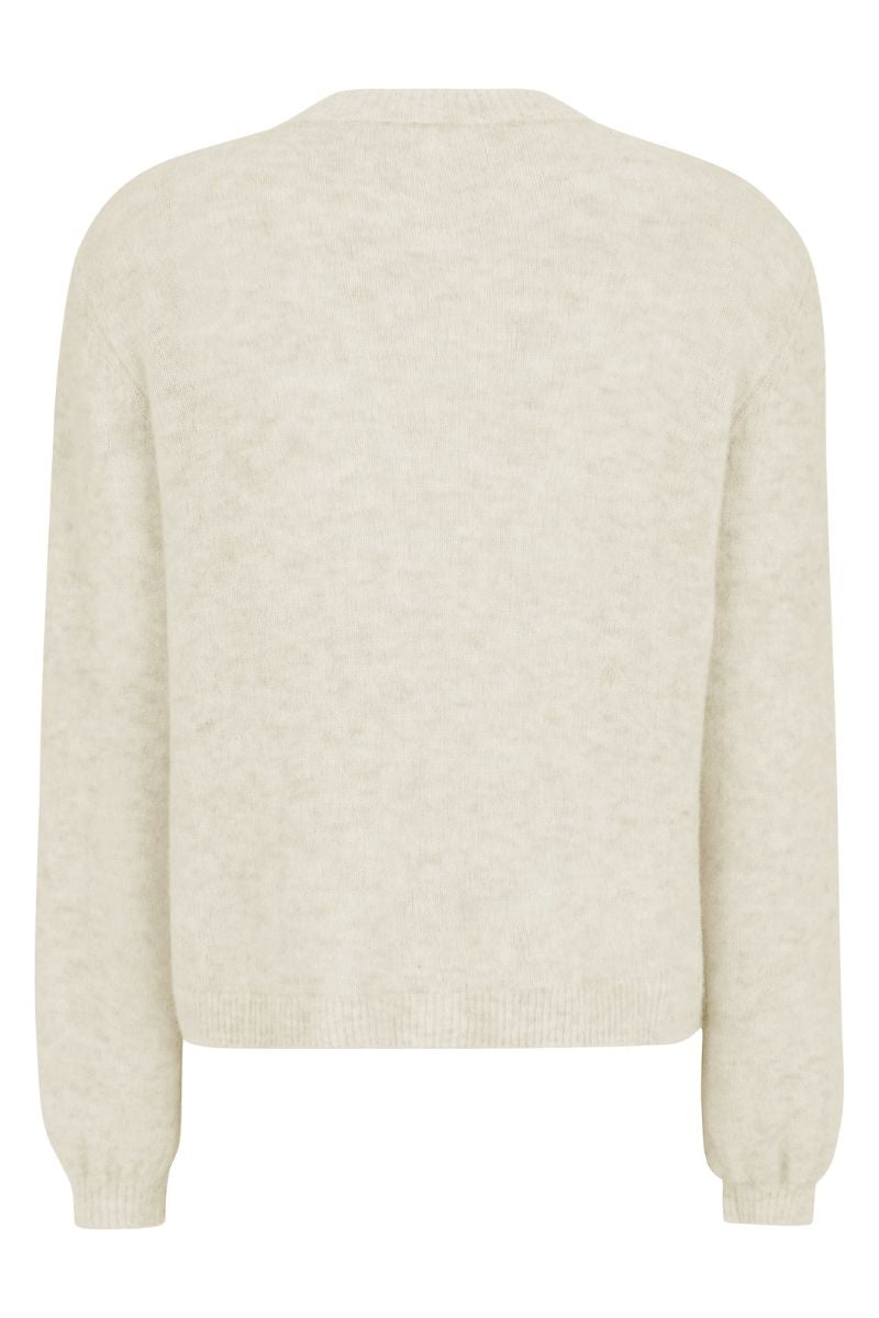 Allison O-Neck Cardigan Knit | Arctic Wolf | Cardigan fra Soft Rebels