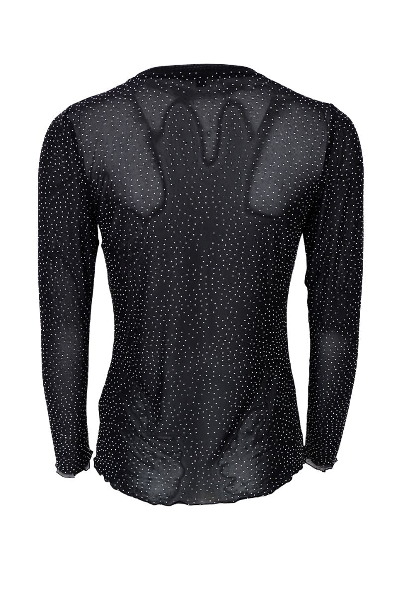 Alexis Tee W/Stones | Black | Bluse fra Black Colour