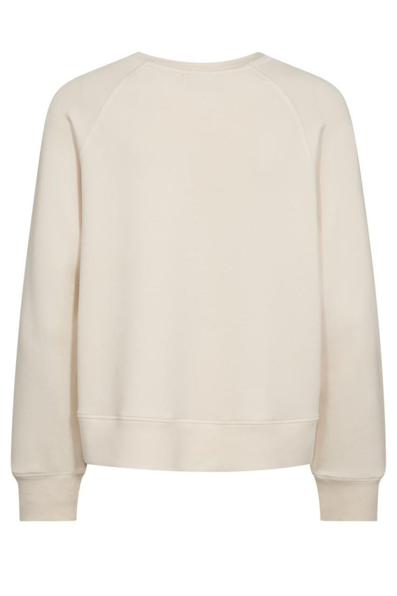Abello O-LS Basic Sweatshirt  | Ecru | Sweats fra Mos Mosh