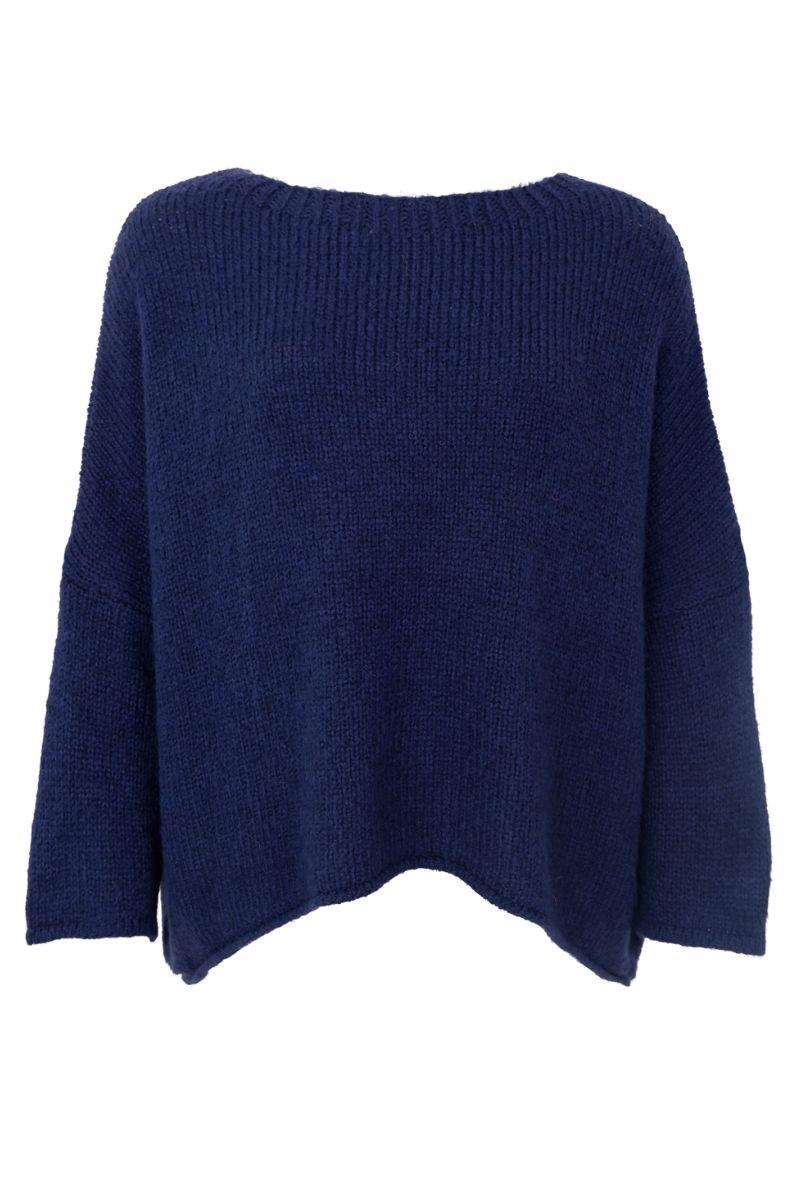 Alessia Knit Jumper | Navy | Strik fra Black Colour
