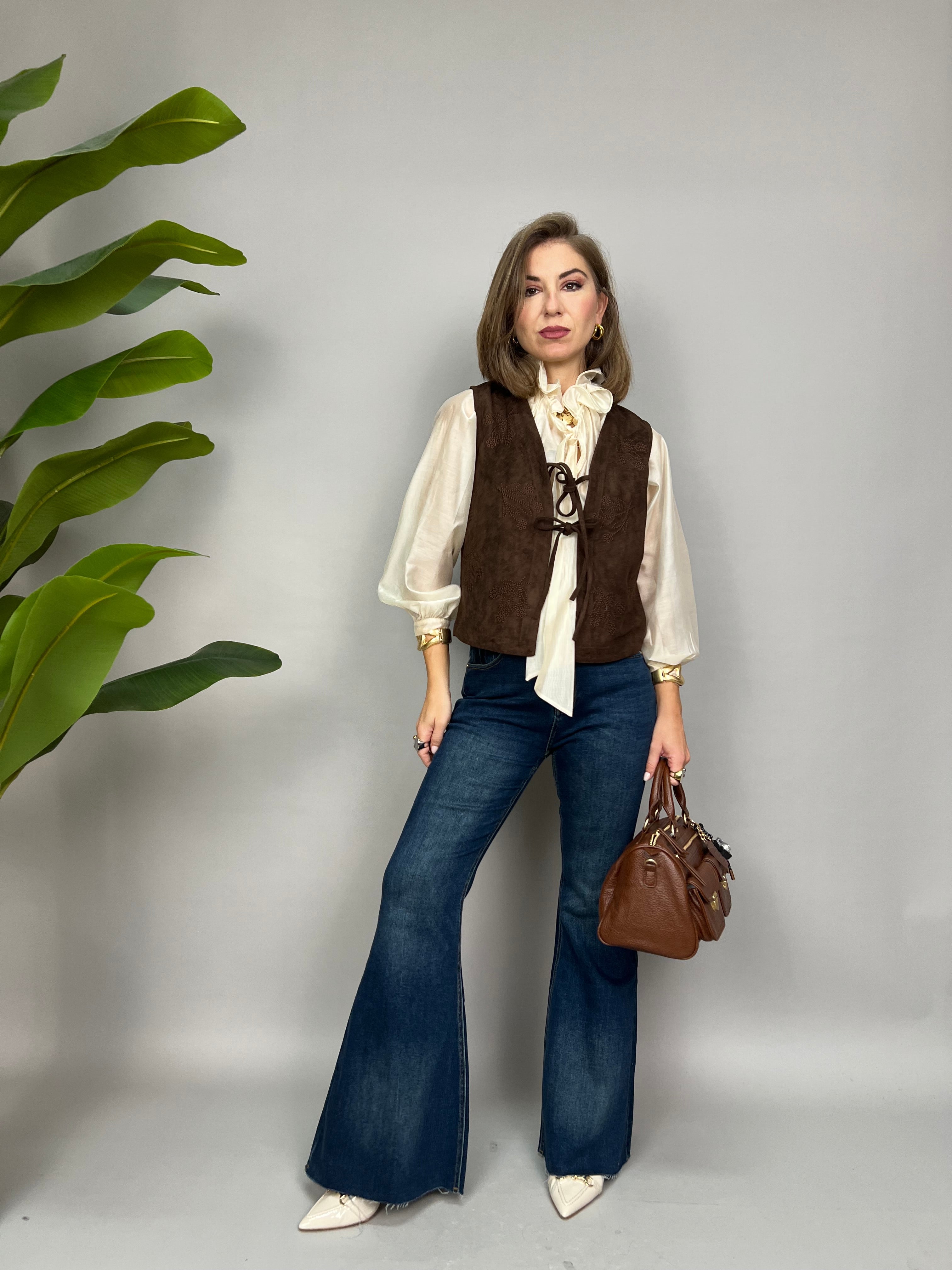 Dows Bootcut Jeans med Stretch