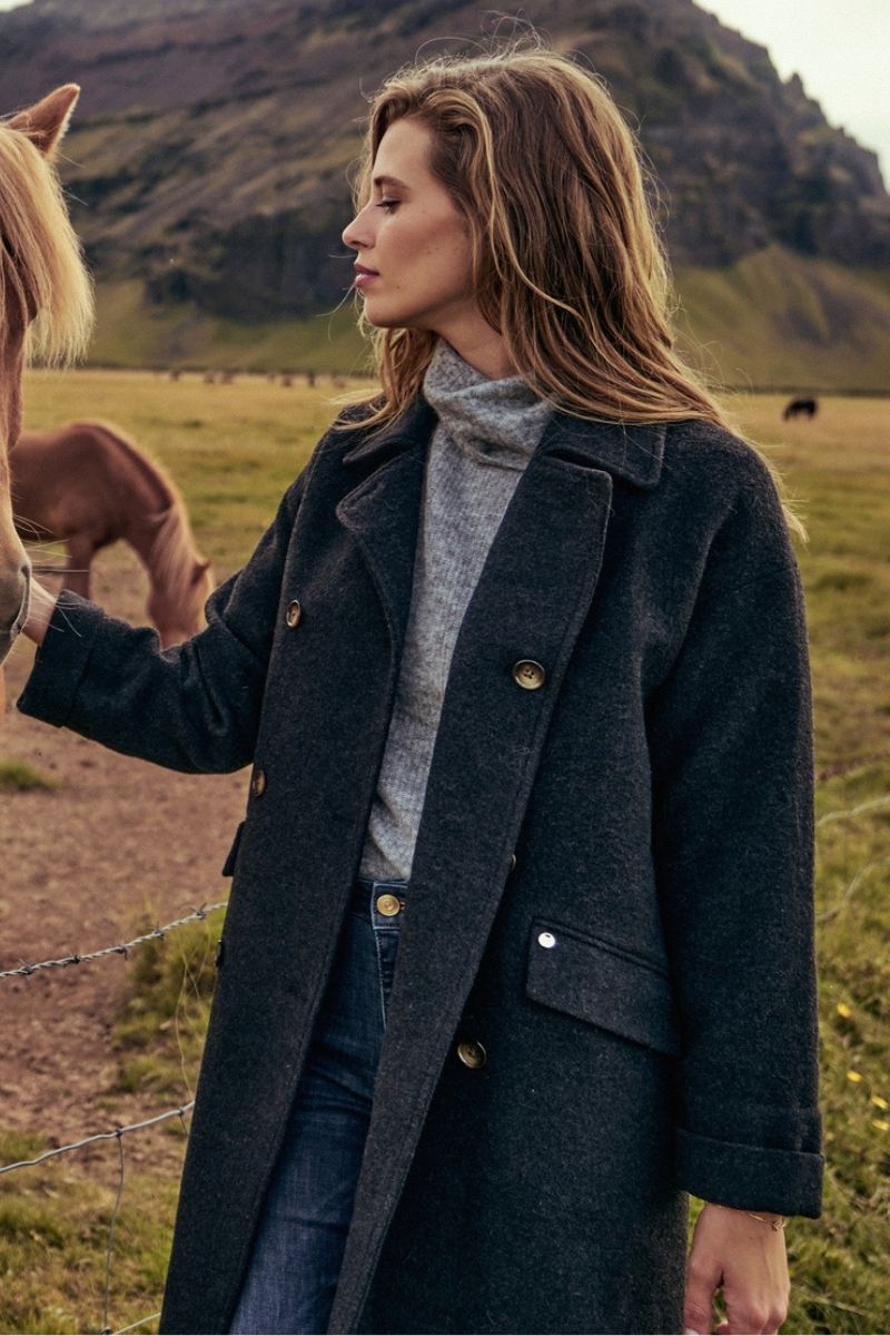 Aidy Thora Rollneck Knit | Grey Melange | Strik fra Mos Mosh