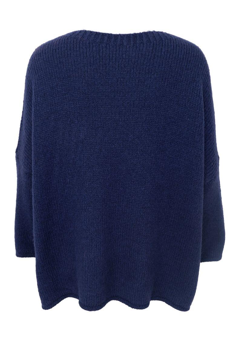 Alessia Knit Jumper | Navy | Strik fra Black Colour