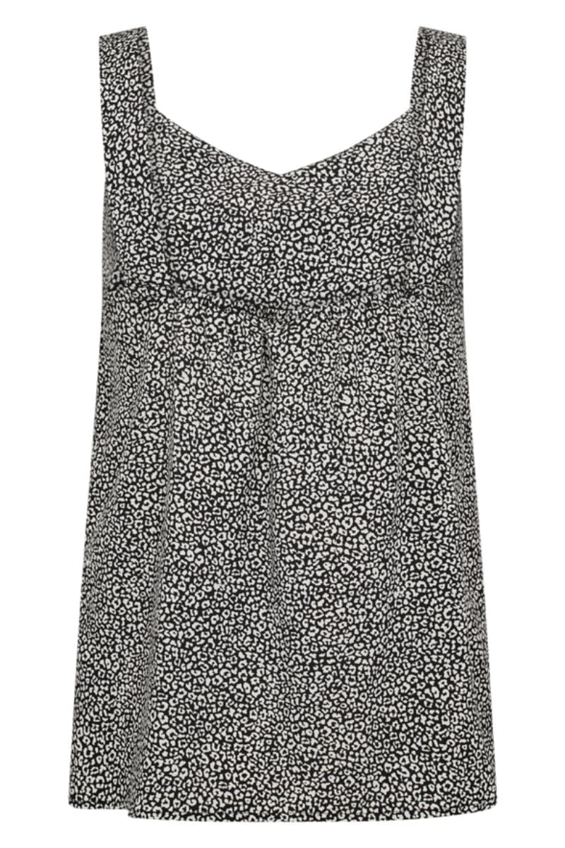 Adney Top | Black w. Brilliant White | Top fra Freequent