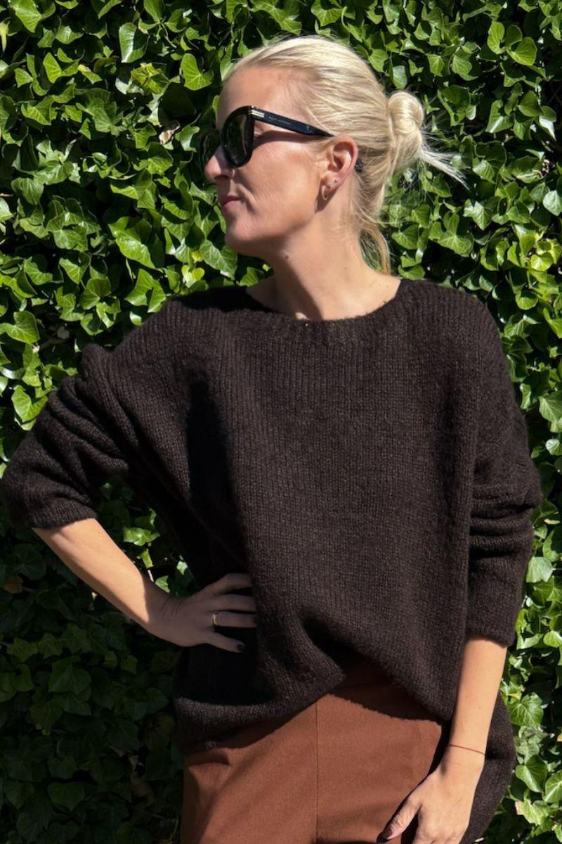 Alessia Knit Jumper | Coffee | Strik fra Black Colour