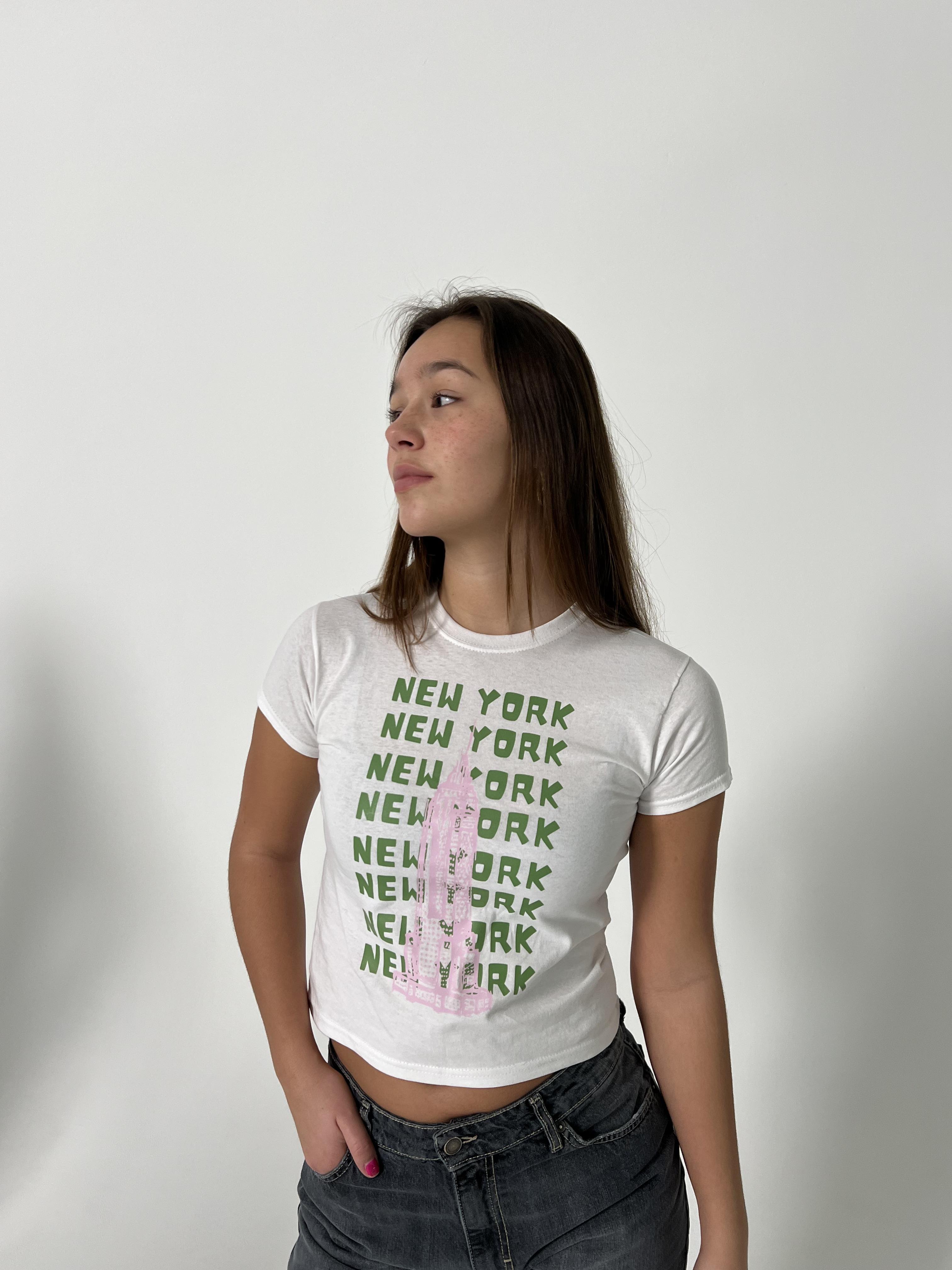 "Empire New york" baby tee - white