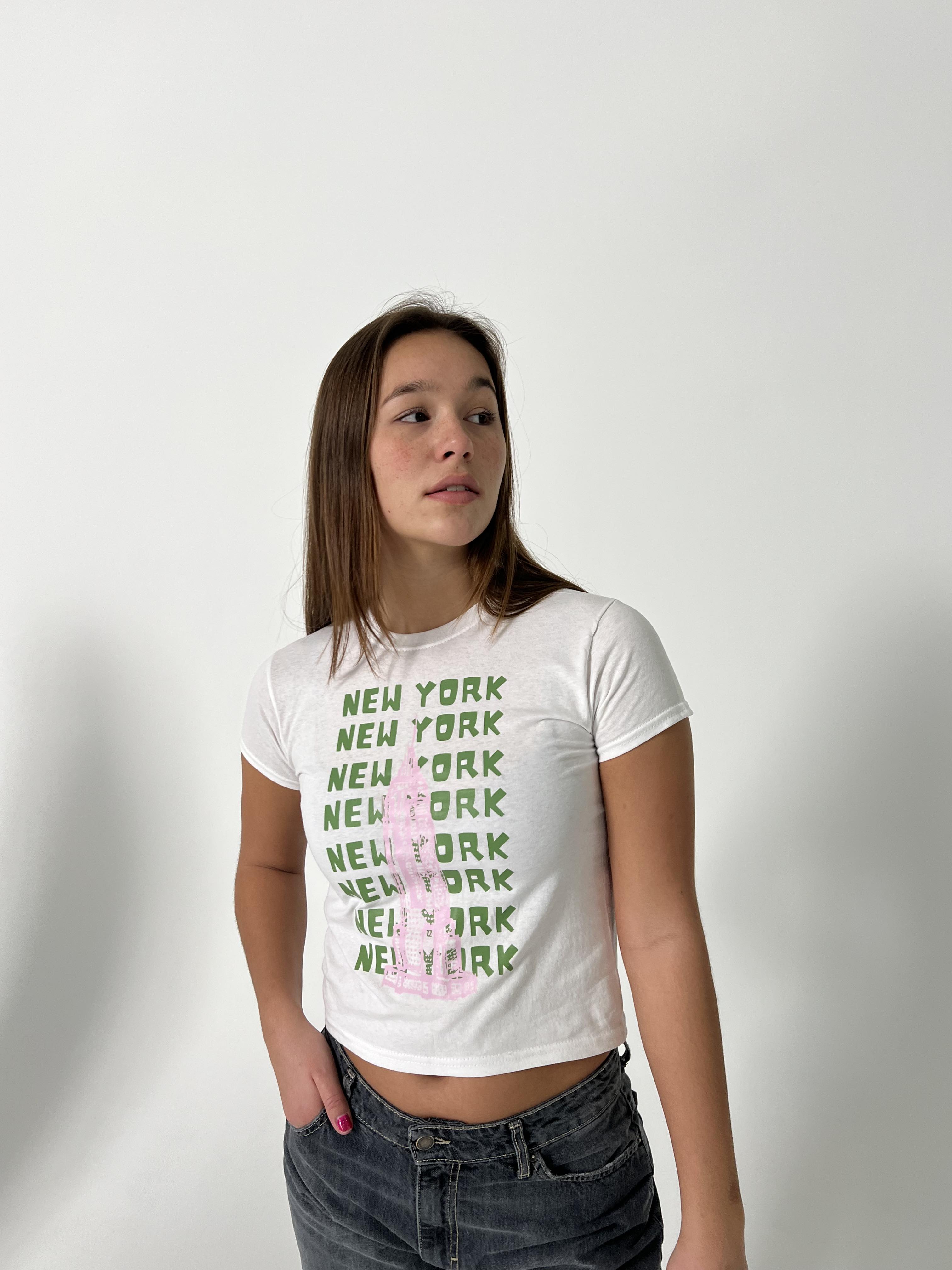 "Empire New york" baby tee - white