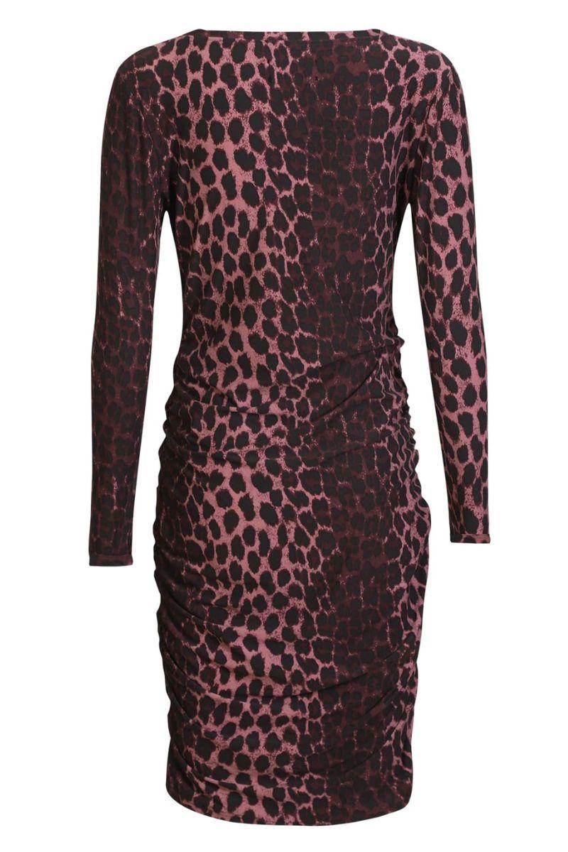 Alma Long Dress | Bordeaux Lux Leo | Kjole fra Liberté