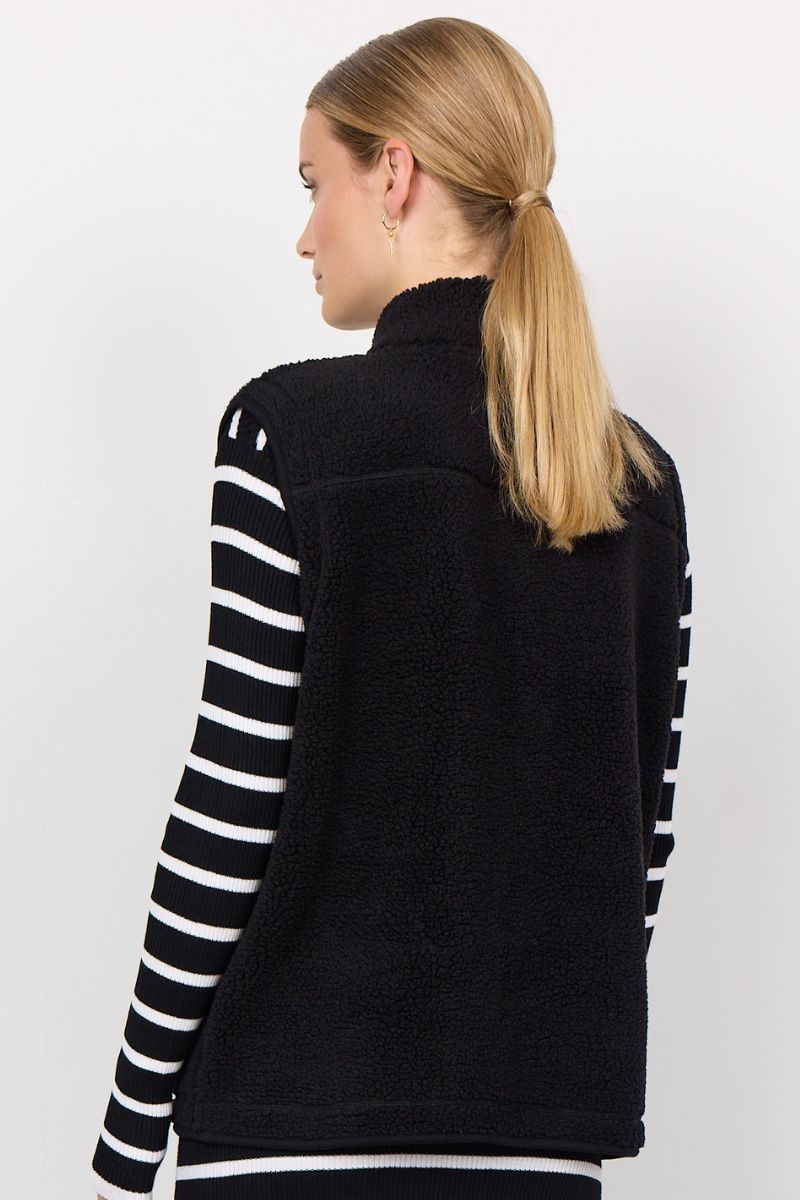 Ada Waistcoat | Sort | Teddy vest fra French Laundry