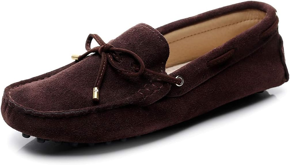 KLASSISKE MOKKASINER I SEMSKET SKINN | TRENDY KOMFORTABLE SLIP-ON LOAFERS DAMESKO MÅ HA