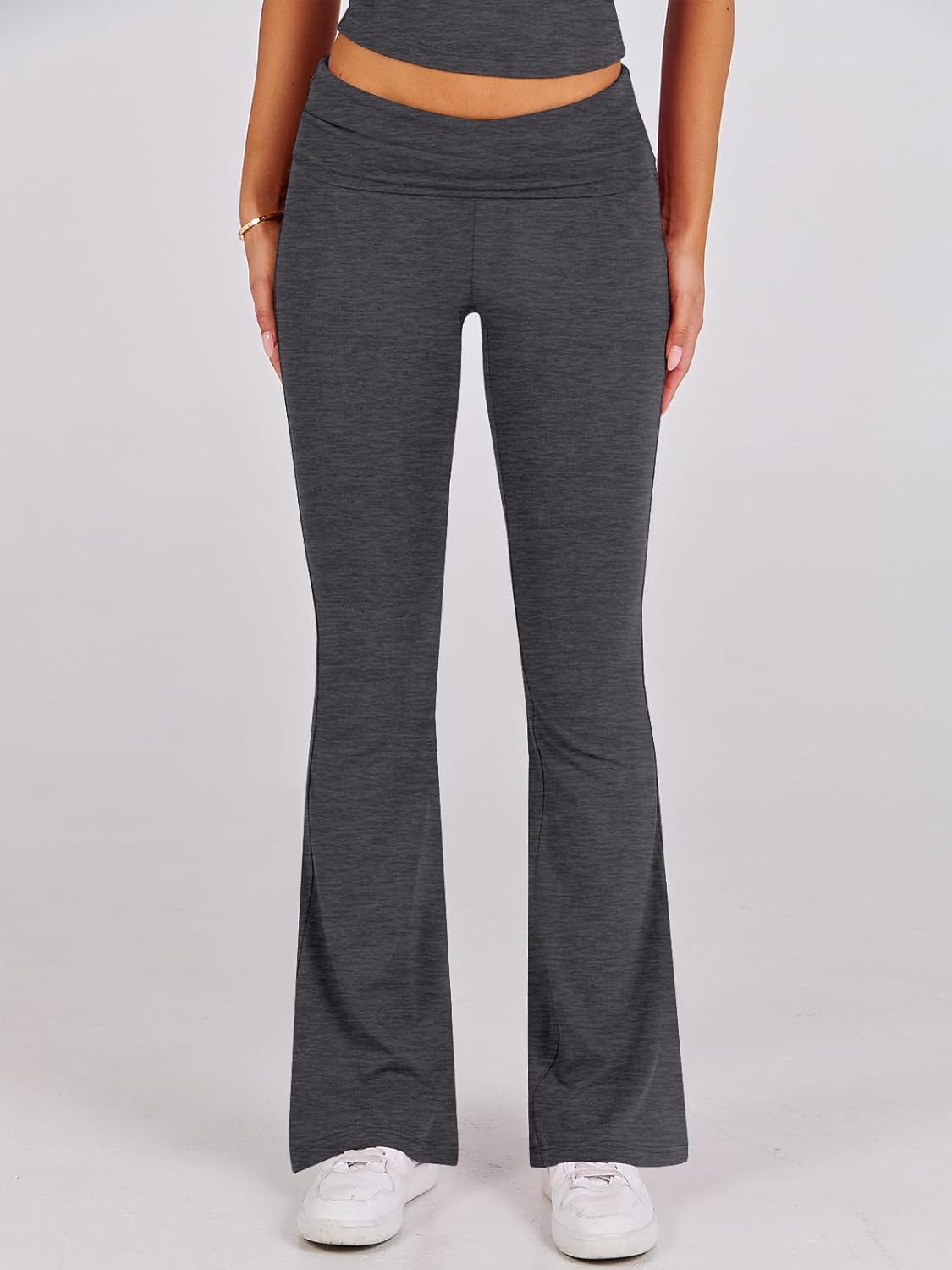 ANRABESS DAME LONGWEAR – TRENDY 2-DELT SETT MED FLAREBUKSE &amp; CROP TOP