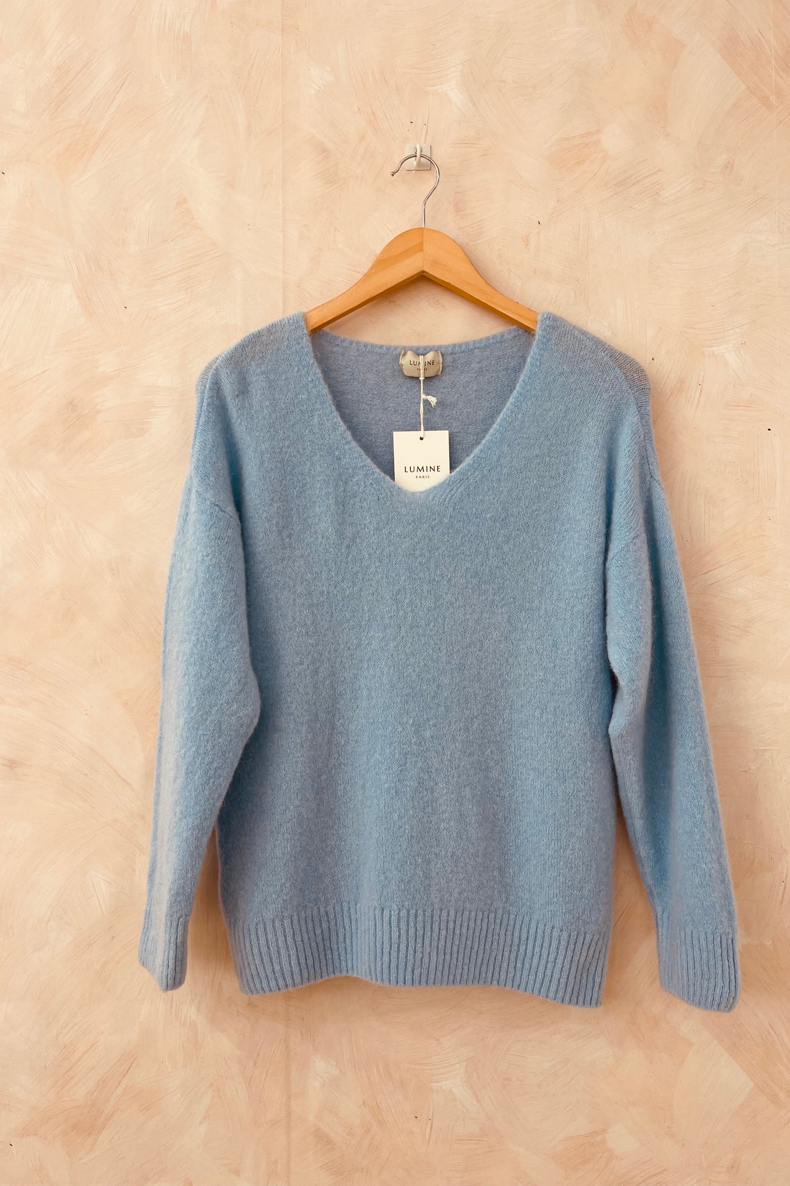 Allie Alpaca knit | Blå | Strik fra Atelier C