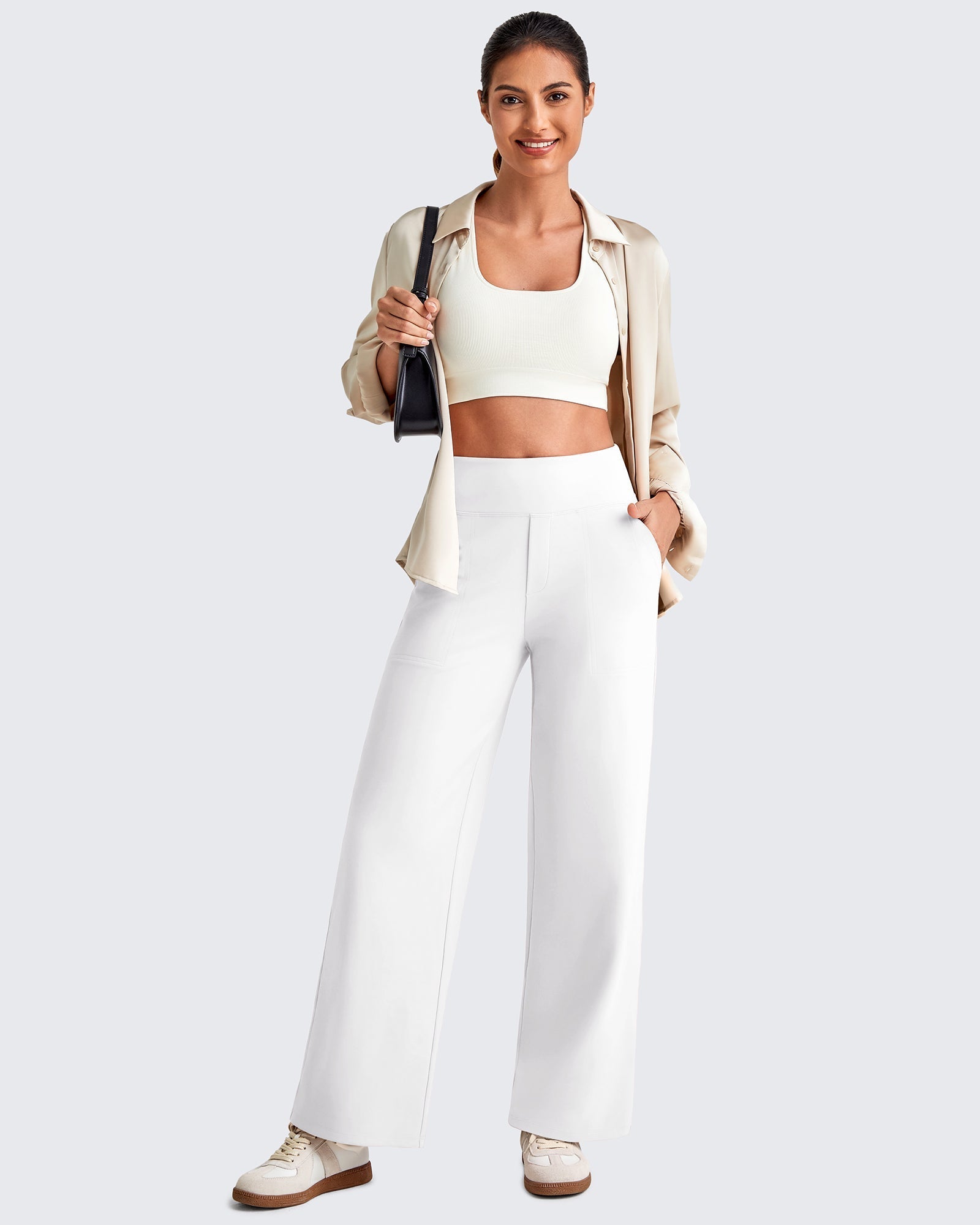 Aveline Høytlivsbukse – Kort og Elegant Snitt