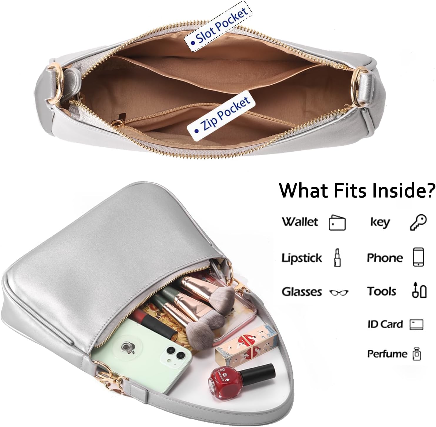 VODIU CLUCH TOTE – SKULDERVESKE MED 2 AVTAGBARE STROPER | TRENDY CROSSBODY BAG
