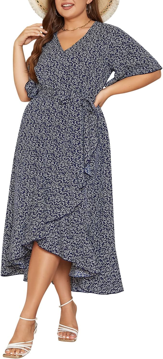 KELUUMMI KJOLE – EMPIRE-MIDJE, BLOMSTERMØNSTER &amp; PLUS SIZE ELEGANSE | TRENDY SOMMERKJOLE DAMEMOTE MUST-HA