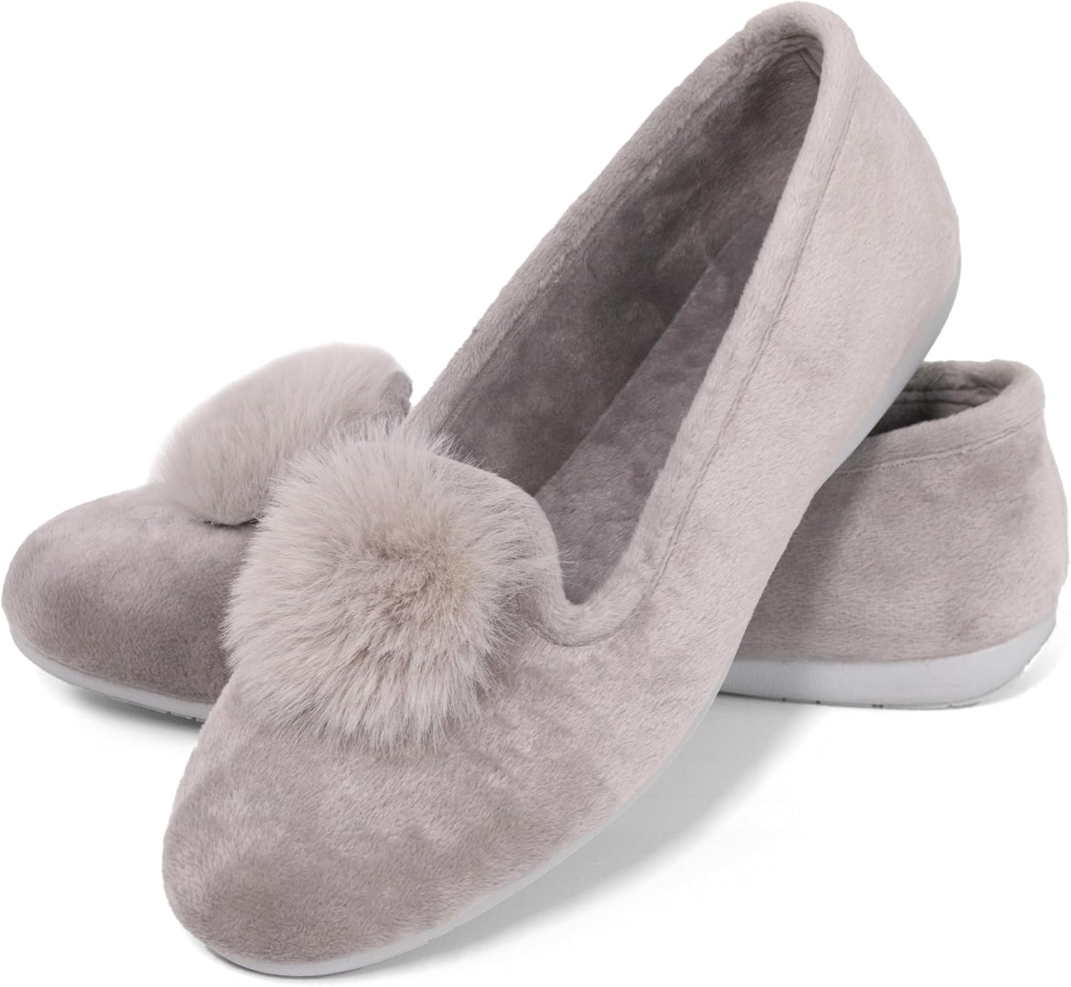 Ballerinaer i tekstil med fløyelsfôr | trendy chic comfy sko