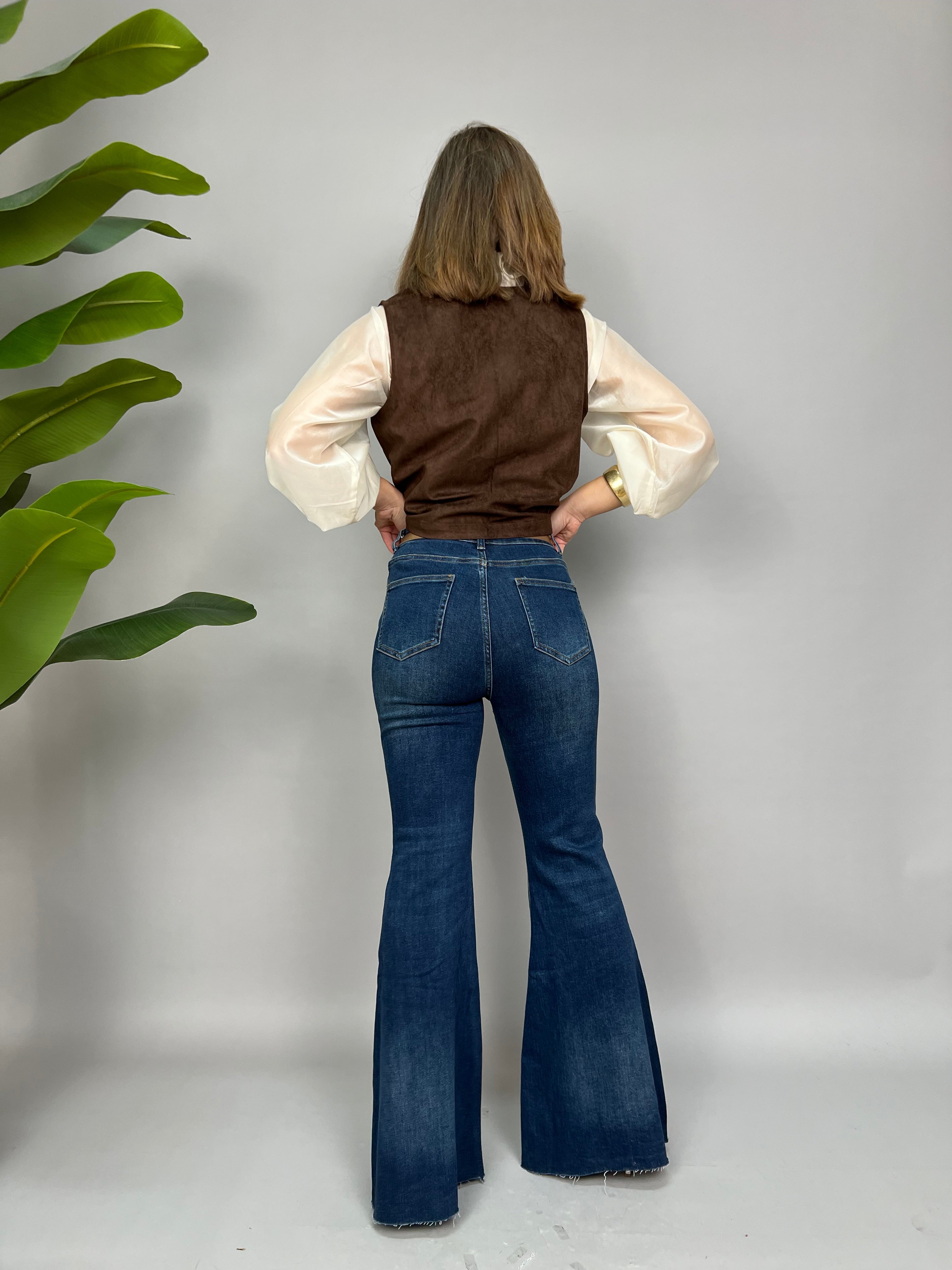 Dows Bootcut Jeans med Stretch