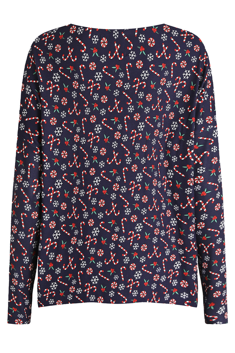 Alma Ls Top | Candycane Navy | Bluse fra Liberté