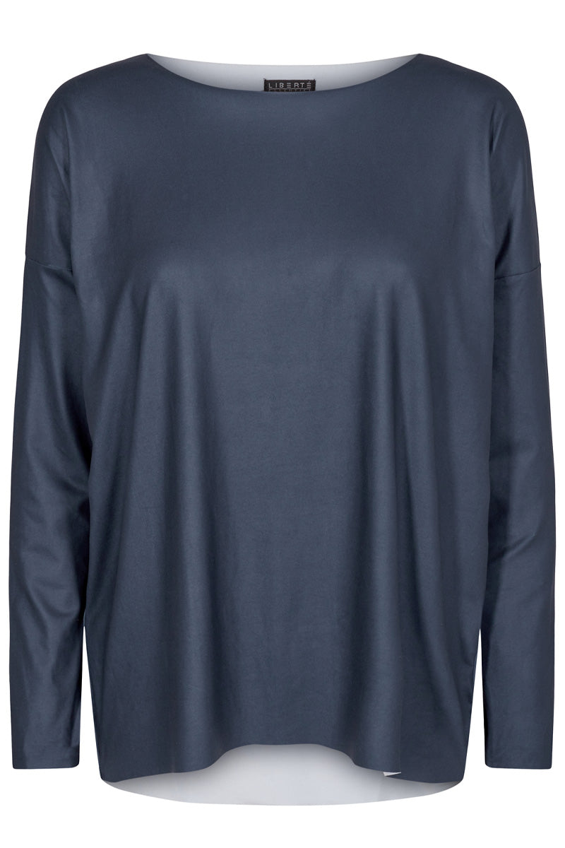 Alma Ls Top | Midnight Navy | Bluse fra Liberté
