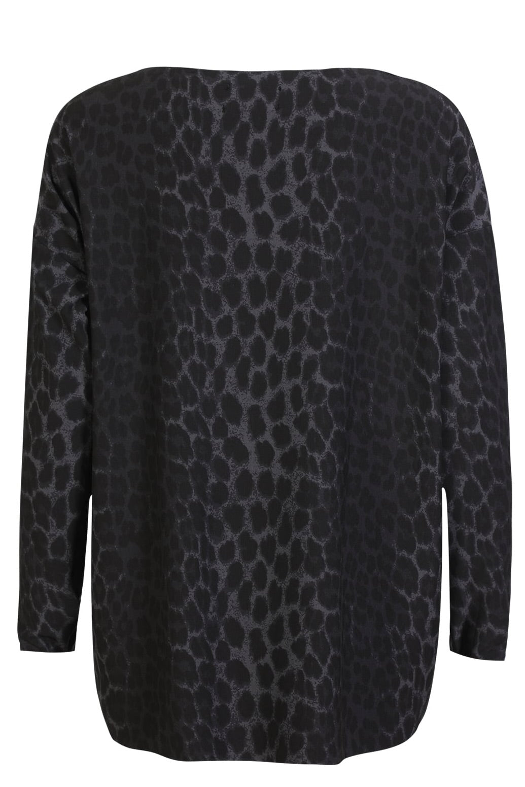 Alma Ls Top | Dark Grey Leo | Bluse fra Liberté