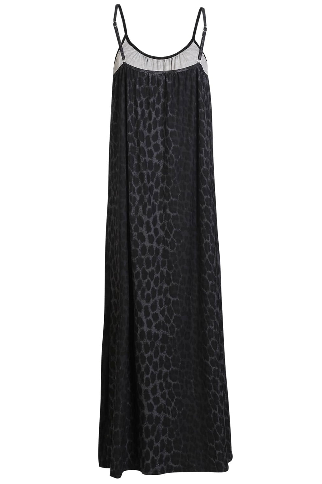 Alma Long Strap Dress | Dark Grey Leo | Kjole fra Liberté