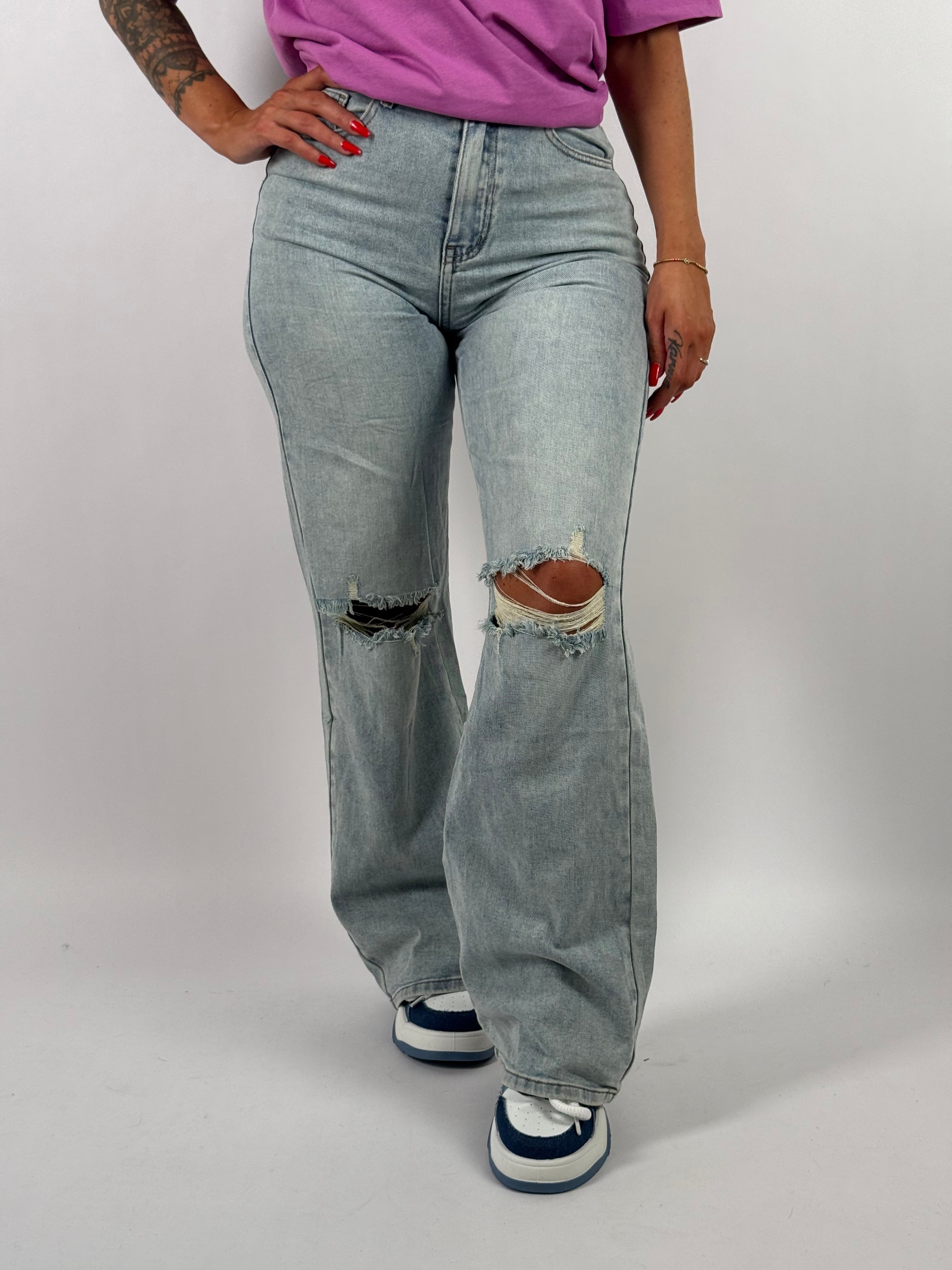 JEANS – VIDE BEN – BLÅ | TRENDY HØY LIV BAGGY DENIM