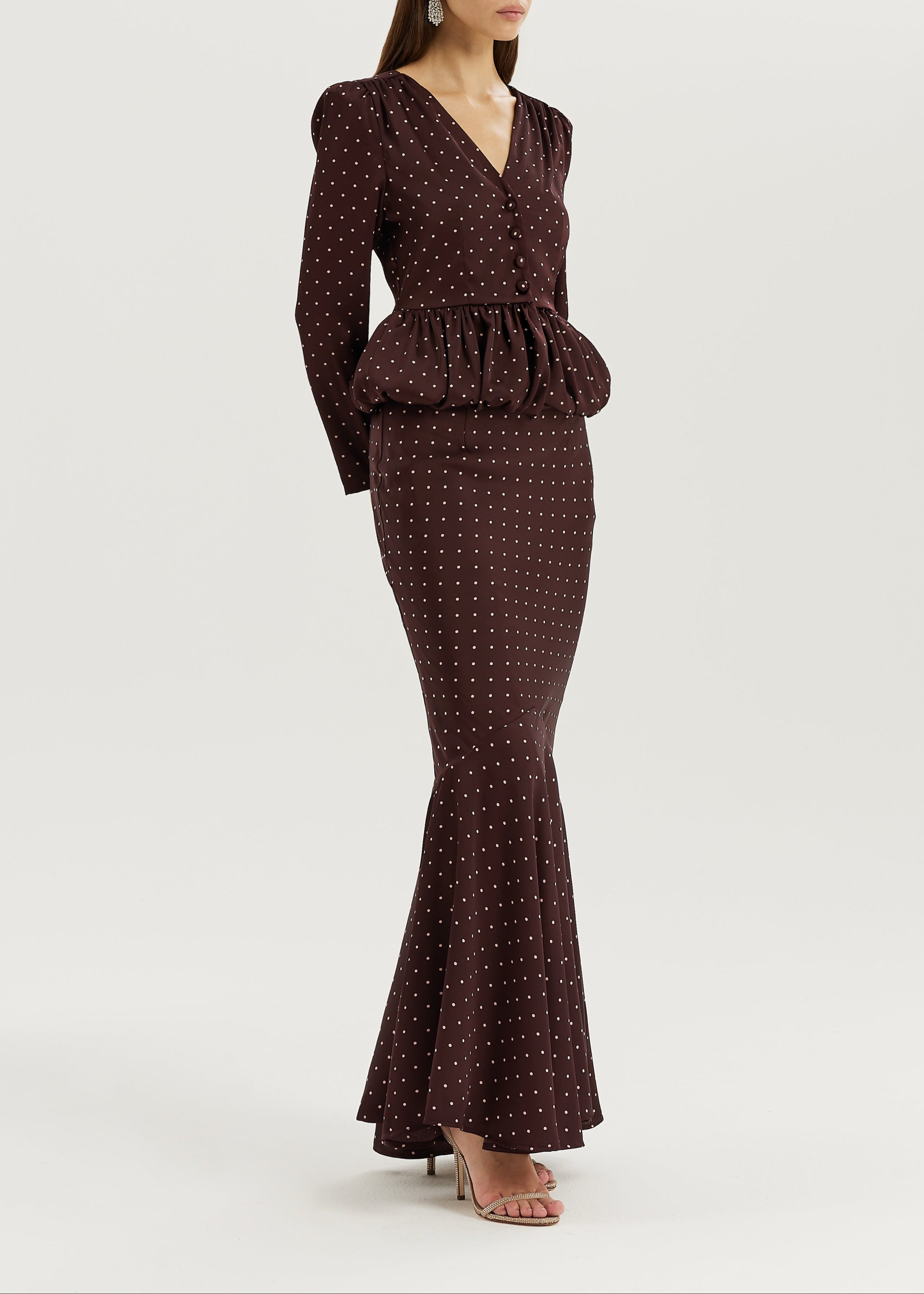 Alexandra Polka Blouse | Merlot