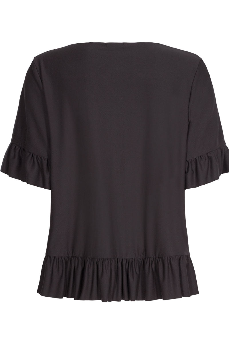 Alma Frill T-shirt | Sort | T-shirt fra  Liberté Essentiel