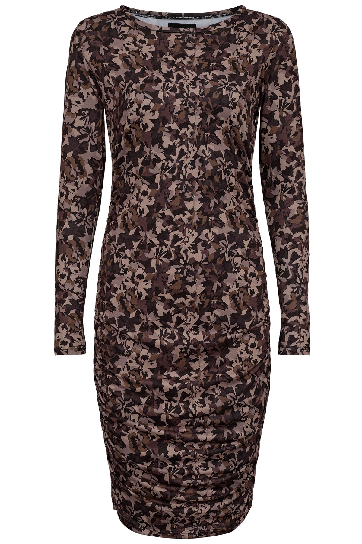 Alma Long Dress | Brown Camo Flower | Kjole fra Liberté