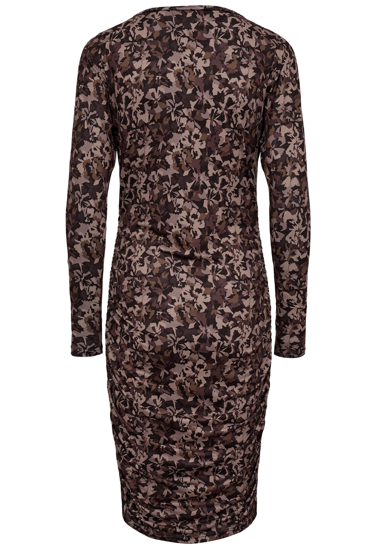 Alma Long Dress | Brown Camo Flower | Kjole fra Liberté