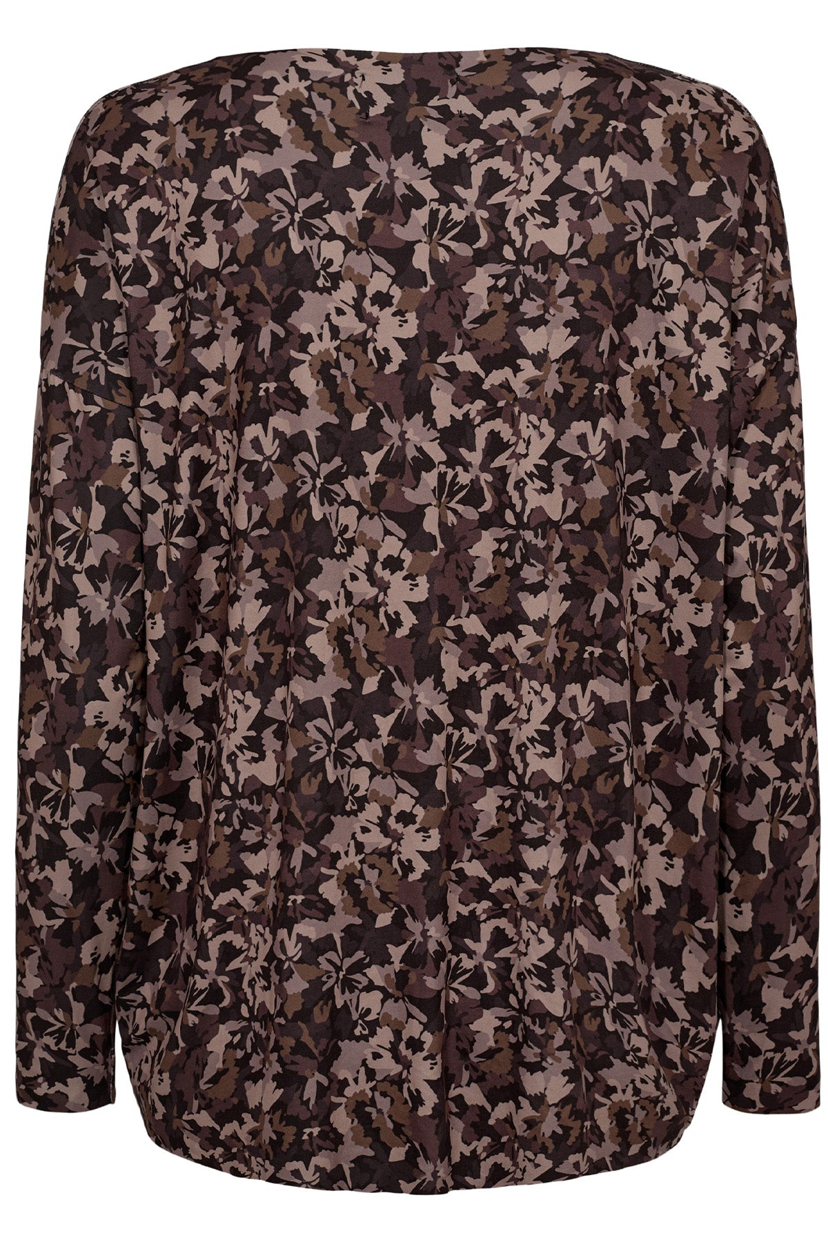 Alma Ls Top | Brown Camo Flower | Bluse fra Liberté