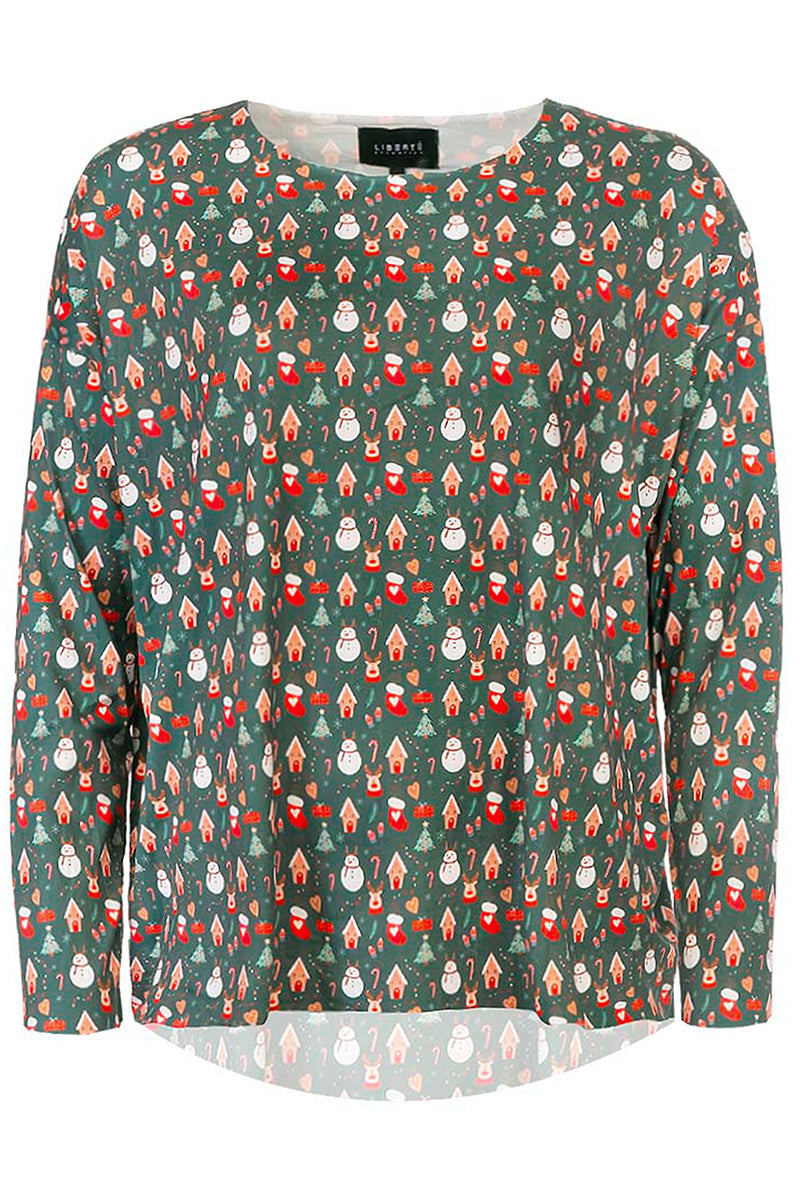 Alma Ls Top | Army | Bluse fra Liberté