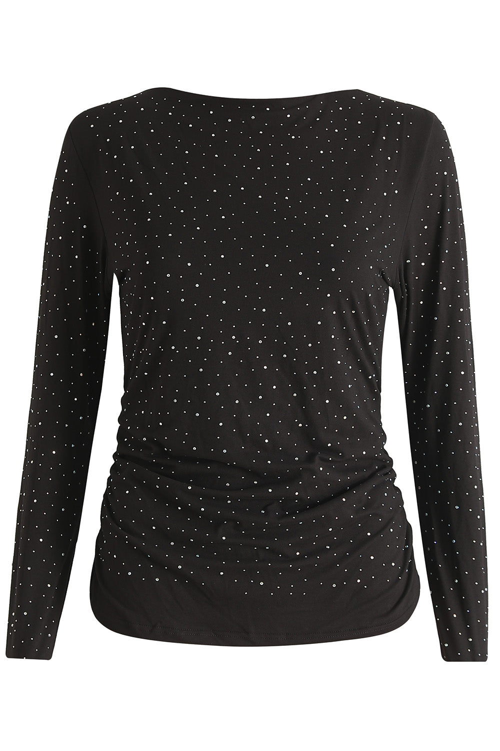 Alma Ls Turn Top | Black Simili | Vendbar bluse fra Liberté