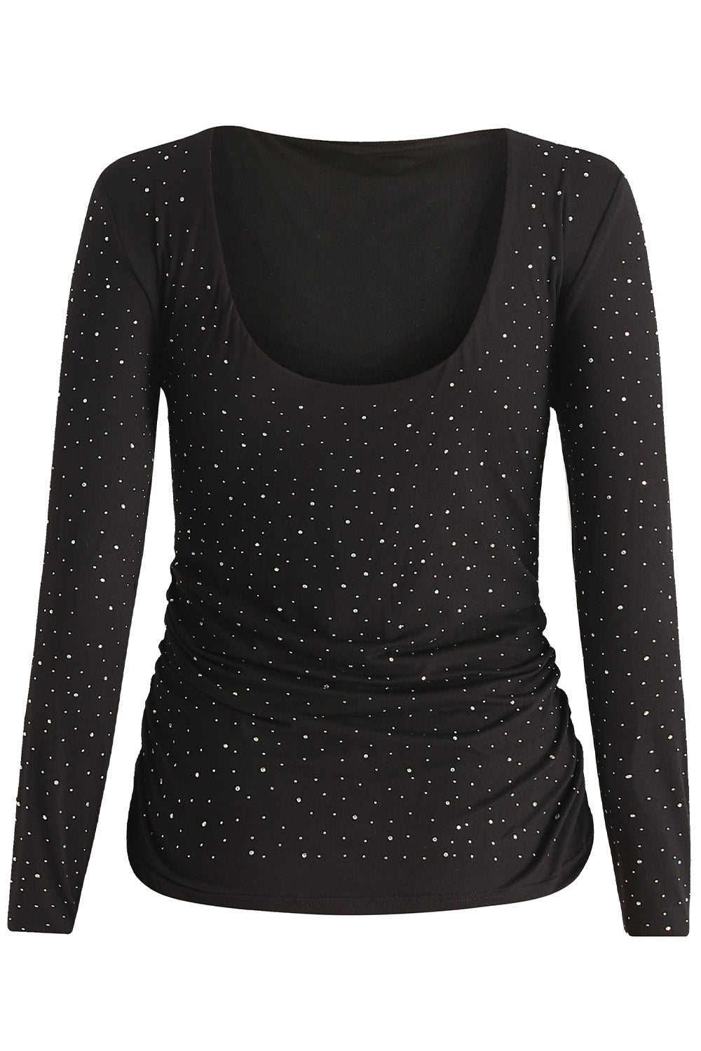 Alma Ls Turn Top | Black Simili | Vendbar bluse fra Liberté