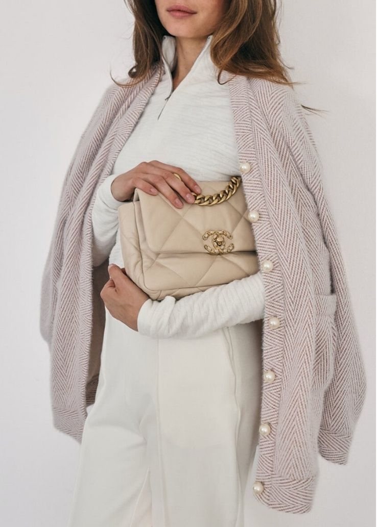 Arabelle Chevron Cosy Cardigan | Pink/White