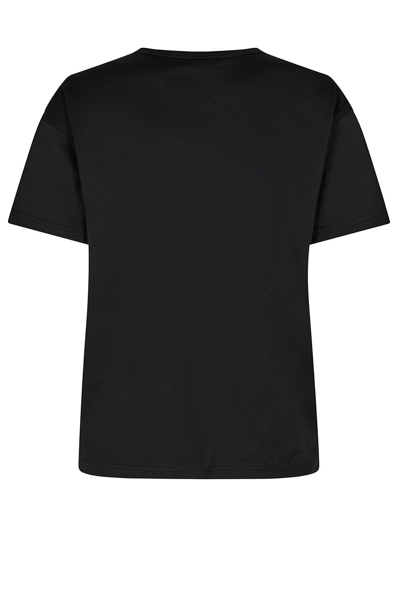 Aina O-SS Tee | Black | T-Shirt fra Mos Mosh