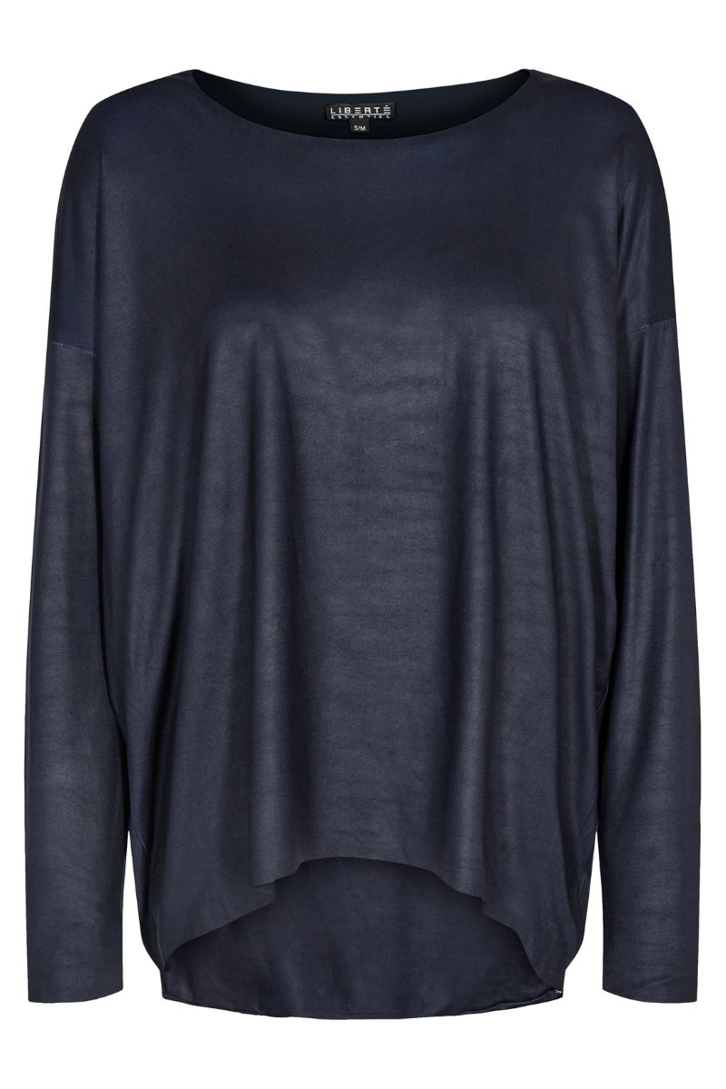 Alma Ls Top | Dark Navy | Bluse fra Liberté