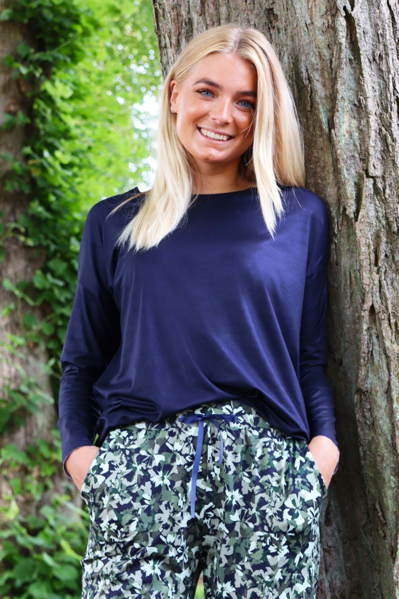 Alma Ls Top | Dark Navy | Bluse fra Liberté