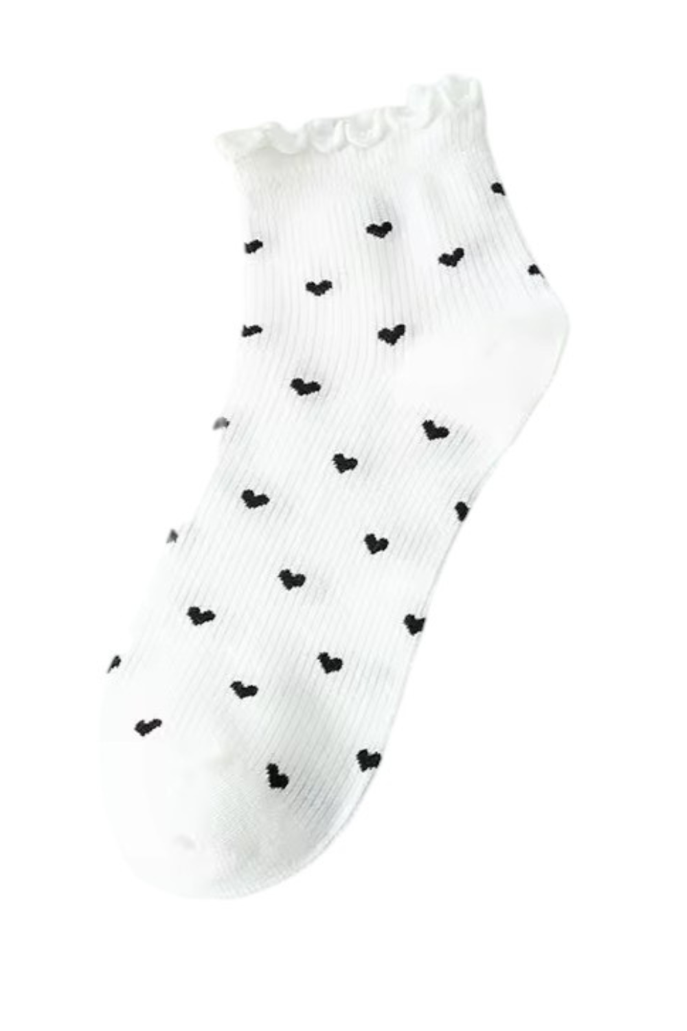 Aida Heart Sock | Hvid | Strømper fra By Timm