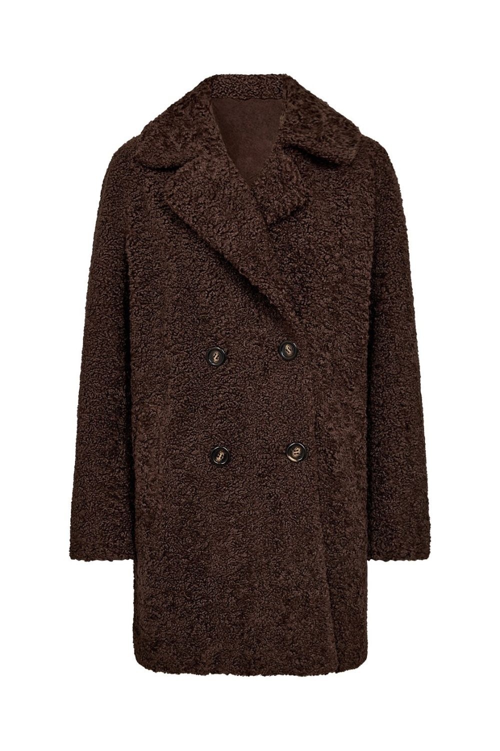 Addy FF Teddy Coat | Brun | Frakke fra French Laundry